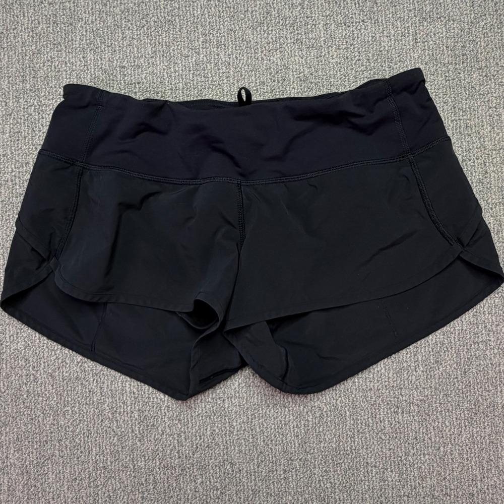 Lululemon Original Speed Short 2.5" Black Size 8 Athletic Running Gym Workout
